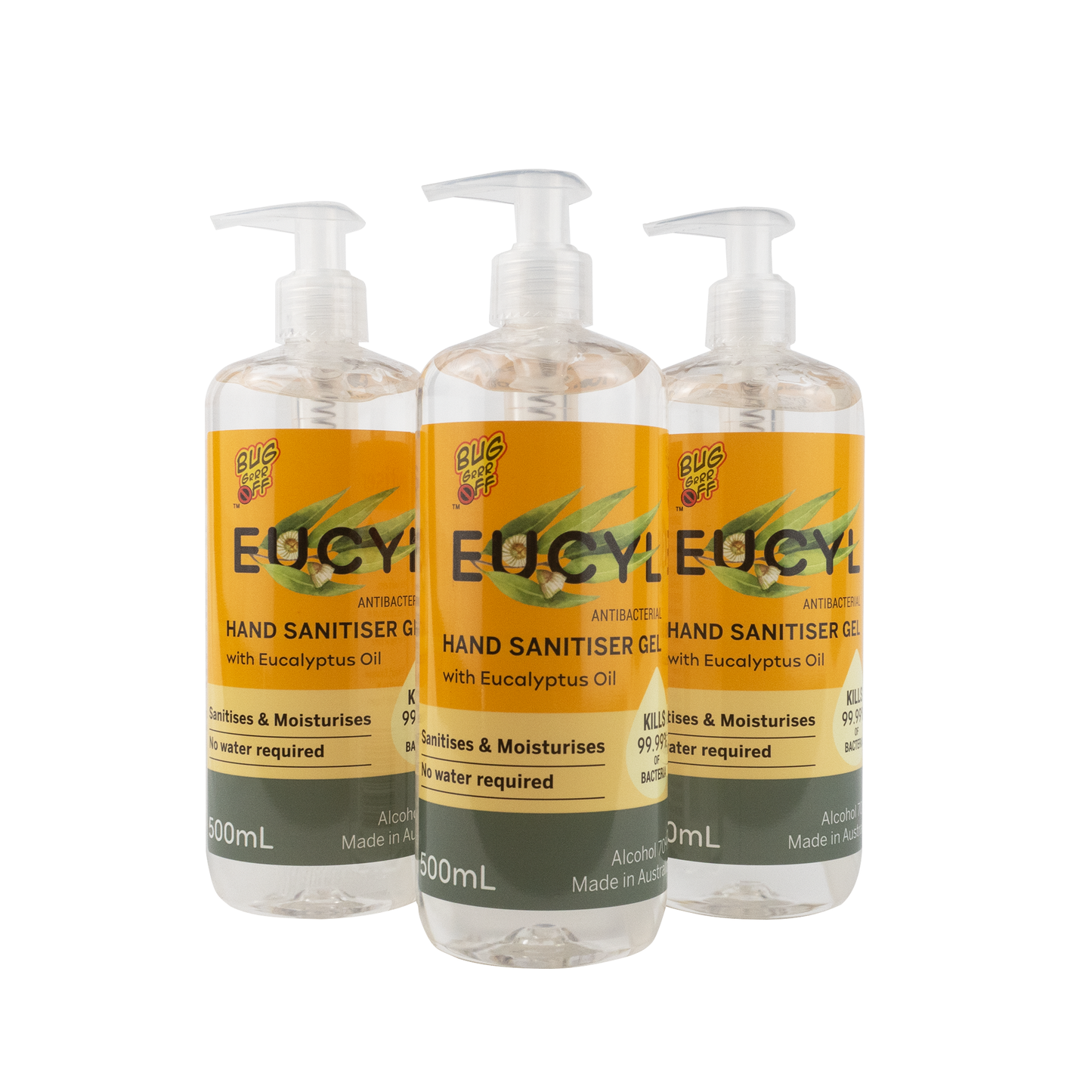 EUCYL Antibacterial Hand Sanitiser 500ml 3 pack