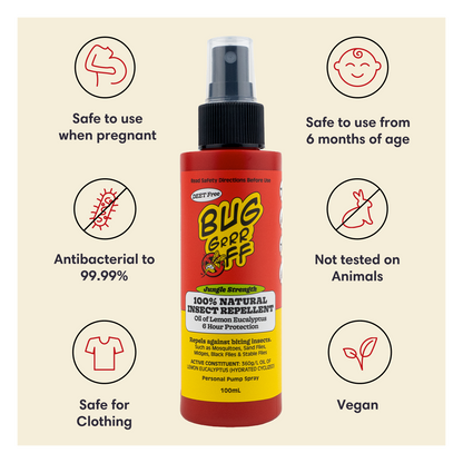 Natural Insect Repellent 100ml Jungle Strength Spray 3 Pack
