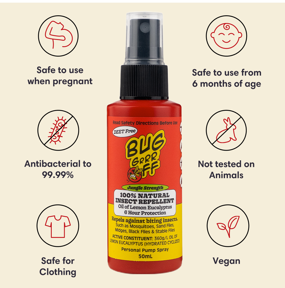 Natural Insect Repellent 50ml Jungle Strength Spray 3 Pack